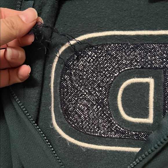 PINK vs Dark Green Collegiate sweatsuit - Picture 6 of 11